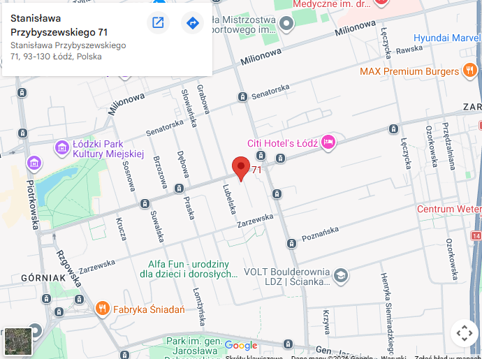Mapa dojazdu do sklepu OPLEX